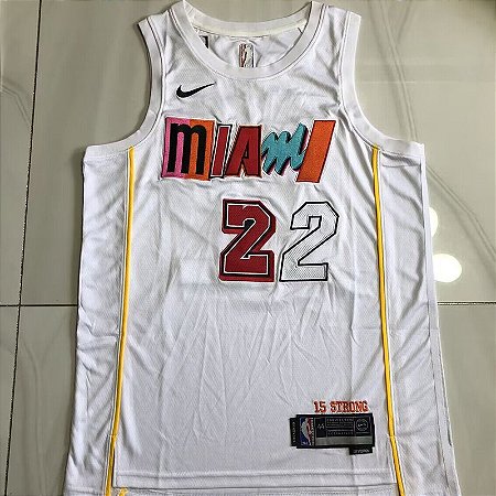 Camisa de Basquete Miami Heat City Edition 2023 Bordado Denso - 22 Butler