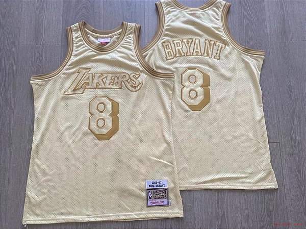 Camisa de Basquete Los Angeles Lakers 1996-97 Midas Edition Hardwood Classics M&N - 8 Kobe Bryant