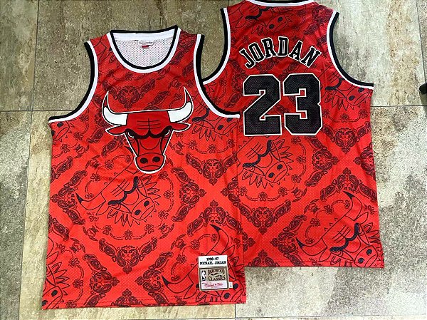 Camisa de Basquete Chicago Bulls Estampado 1996/97 Hardwood Classics M&N - 23 Michael Jordan