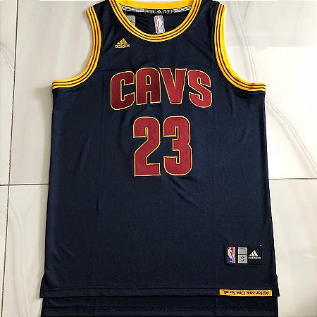 Camisa de Basquete Cleveland Cavaliers Retrô Adidas Bordado Denso - 23 LeBron James