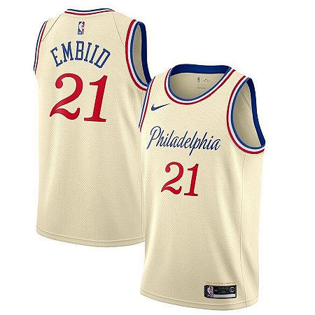 Camisas Philadelphia 76ers - City Edition - 21 Joel Embiid - 25 Ben Simmons