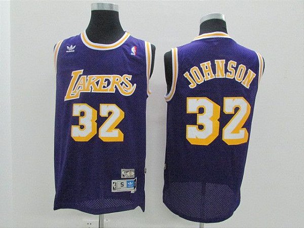 Camisas de Basquete Los Angeles Lakers retrô - 32 Magic Johnson, 33 Abdul-Jabbar, 13 Chamberlain
