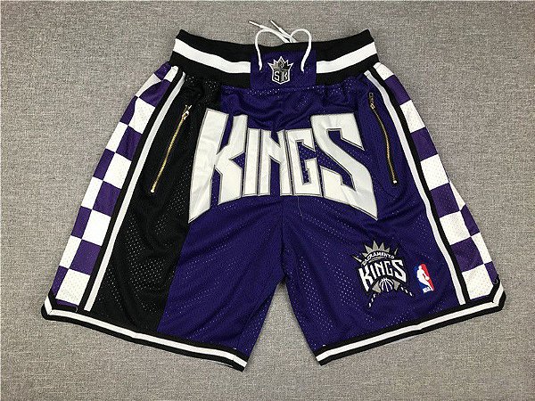 Shorts NBA Just Don com bolsos - Sacramento Kings