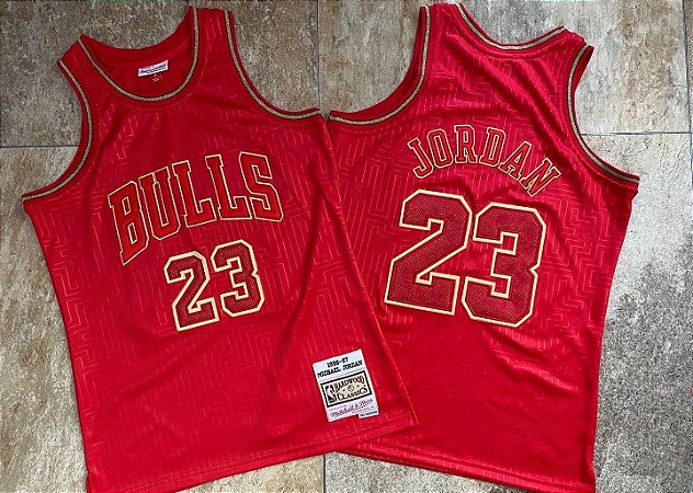 Camisa de Basquete Chicago Bulls Especial Ano Novo Chinês M&N - 23 Michael Jordan