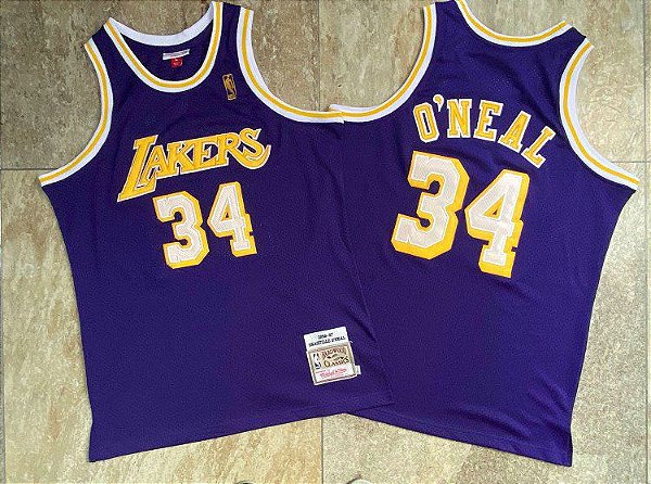 Camisas de Basquete Los Angeles Lakers Hardwood Classics M&N - 34 Shaquille O'Neal