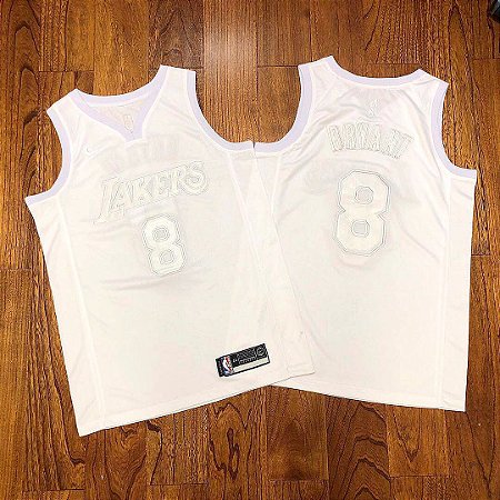 Camisa de Basquete Los Angeles Lakers Especial All White - 8 Kobe Bryant