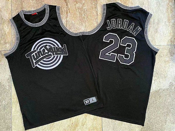 Camisa de Basquete TuneSquad Authentic Black (Space Jam - o Filme) - 23 Michael Jordan