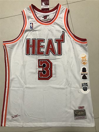 Camisa de Basquete Miami Heat L3GACY Hardwood Classics M&N - 3 Dwayne Wade