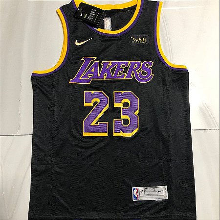 Camisa de Basquete Los Angeles Lakers "Crow Glory" Earned edition 2021 Bordado Especial - 23 Lebron James