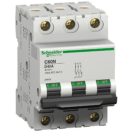 Disjuntor Tripolar 16A Curva D 24674 Schneider