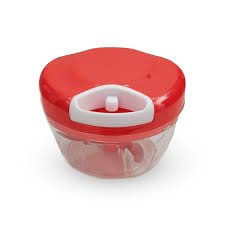 Mini Processador Triturador De Alimentos Manual Para Alho Cebola Tomate Frutas Com 3 Laminas