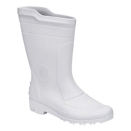 BOTA PEGA FORTE BRANCA CANO MEDIO No.37 COM MEIA