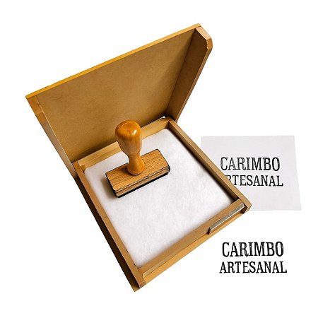 Carimbeira Almofada Grande 22x22 para Carimbos Artesanais e Personalizados