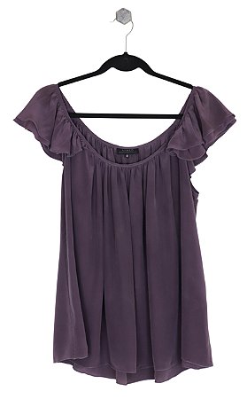 blusa roxa seda