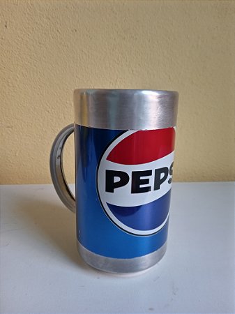 CANECA ARTESANAL DE ALUMINIO COM ALÇA PEPSI