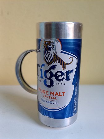 CANECA ARTESANAL DE ALUMINIO COM ALÇA TIGER
