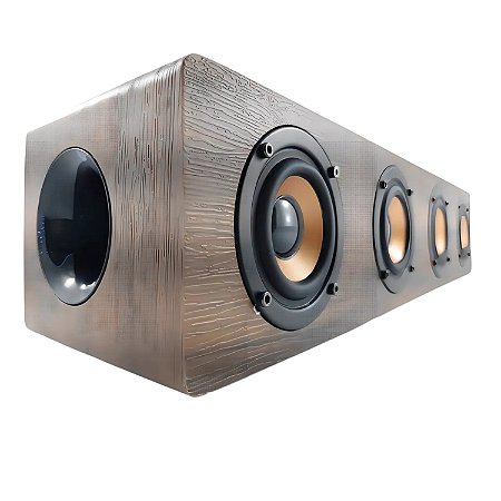Caixa De Som Bluetooth Madeira Retro 4 Alto Falantes KTS1108