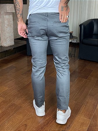 Calça Masculina Esporte Fino Cinza Chumbo