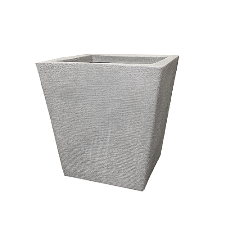 Vaso Quadrado Grafiato 20 Litros Cor Pedra Splendor Tamanho 34 X 30 X 20 Durín