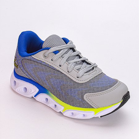 Tênis Infantil Esportivo Kidy Impulso Cinza e Amarelo