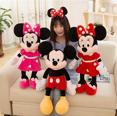 Mickey/Minnie 20/40/50cm de alta qualidade recheado mickey &amp; minnie mouse bri