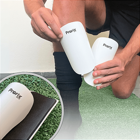 Caneleira de Futebol Simples Profix Branca