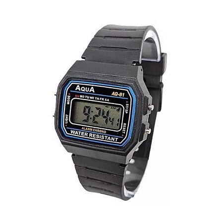 Relógio Retro Digital De Pulso Aqua