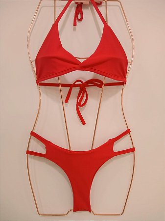 Biquíni Tira - marquinha - Moda Verão 2024 Cor:Verde;Tamanho:Único