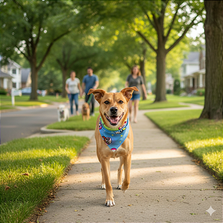 Bandana Pet Meninas Superpoderosas Azul e Verde Freefaro