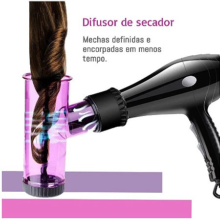 Difusor De Secador Modelador De Cachos 2 Em 1 Magic Roller