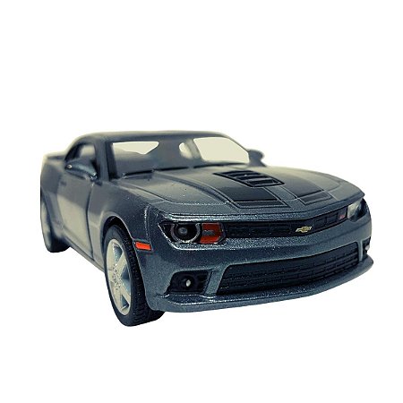 Miniatura Colecionável Chevrolet Camaro 2014 Prata 1/38 Kinsmart