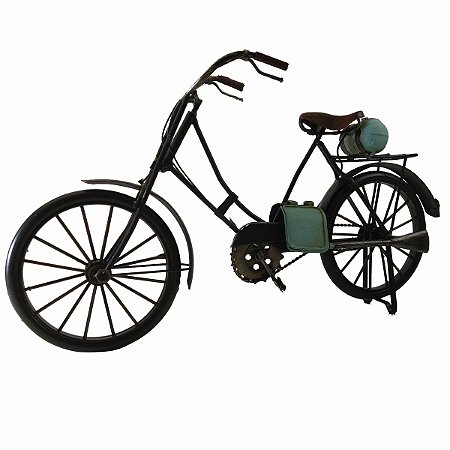 Miniatura Colecionável Bicicleta Preta 30cm Verito