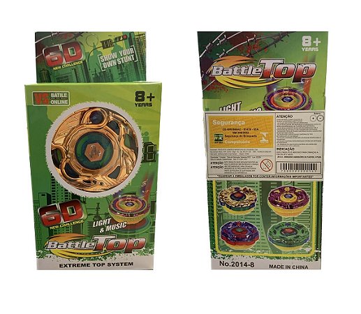 Beyblade Samurai 6d Battle Top Com Luz E Som
