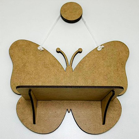 Nicho infantil Borboleta MDF cru prateleira