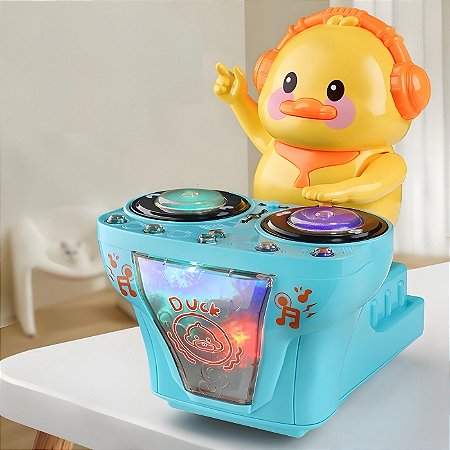 Brinquedo Pato DJ Movimento Com LED E Música 6622B