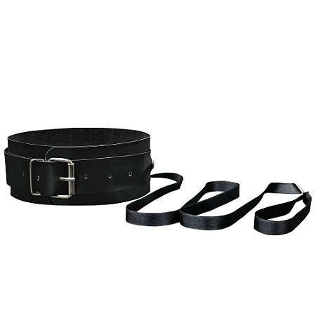 Coleira em Couro Sintético com Correntes - Sexy Fantasy