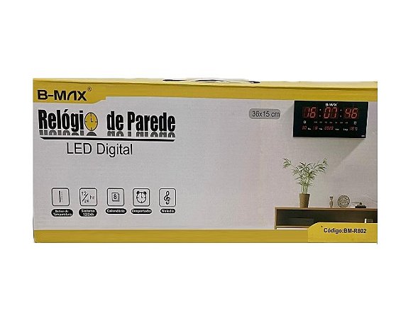 Relógio De Parede Led Digital