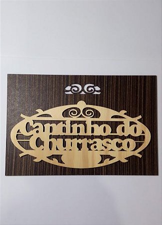 QUADRO DE PAREDE CANTINHO DO CHURRASCO EM MDF