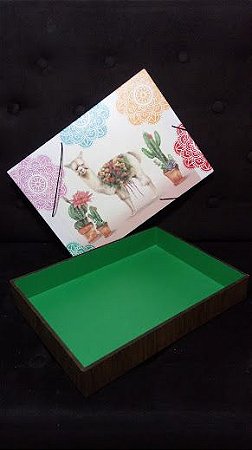 Pasta para documentos com elástico em MDF grande