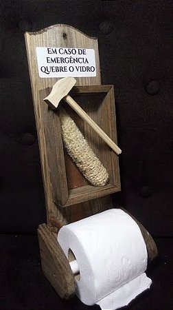 PORTA PAPEL HIGIÊNICO TEMÁTICO COM VIDRO