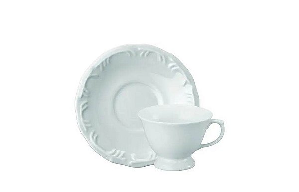 Xícara em Porcelana para Chá  com Pires 200ml Pomerode Schmidt