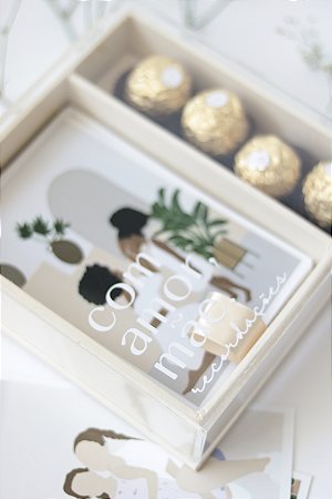 Caixa tampa de acrílico para fotos 10x15