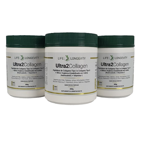 Kit para 3 Meses - Ultra2Collagen - Fórmula Exclusiva com Peptídeos de Colágeno