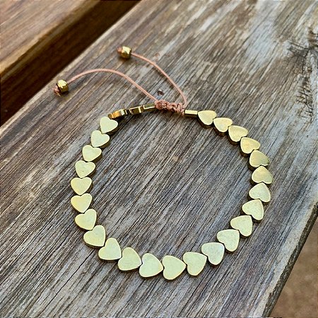 PULSEIRA MINI CORAÇÕES / DOURADA
