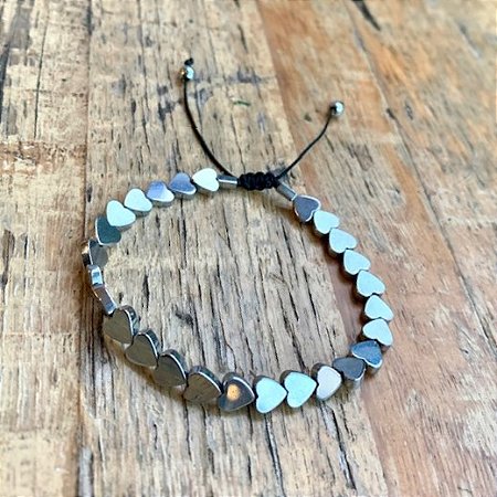 PULSEIRA MINI CORAÇÕES / PRATEADA