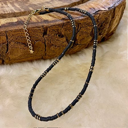 COLAR CHOKER VINIL PRETO
