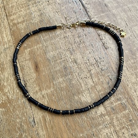 COLAR CHOKER VINIL PRETO
