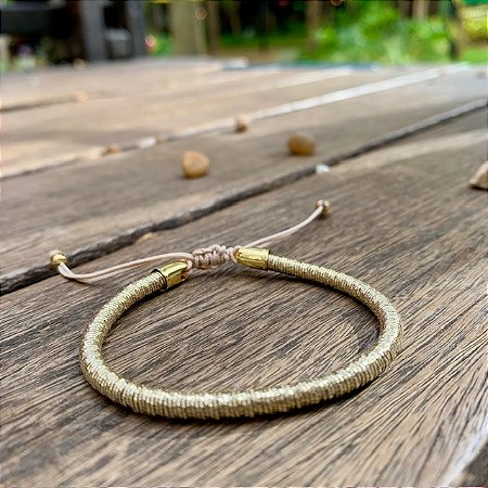 PULSEIRA CORDÃO METÁLICO DOURADA