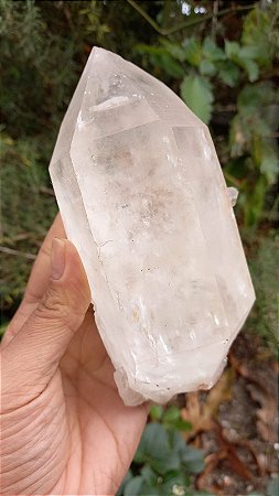 Ponta de Cristal Transparente com Arco-íris