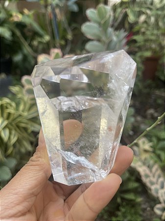 Cristal Transparente Polido com Arco-iris